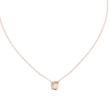 14K Solid Gold Lab Diamond Solitaire Pendant Necklace, Rose Gold, view 4