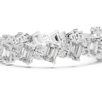 14K Solid Gold Lab Diamond Bracelet, White Gold, view 3