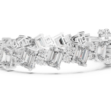 14K Solid Gold Lab Diamond Bracelet, White Gold, view 3