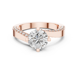 Gold Ring L03-1184, Rose Gold, view 4