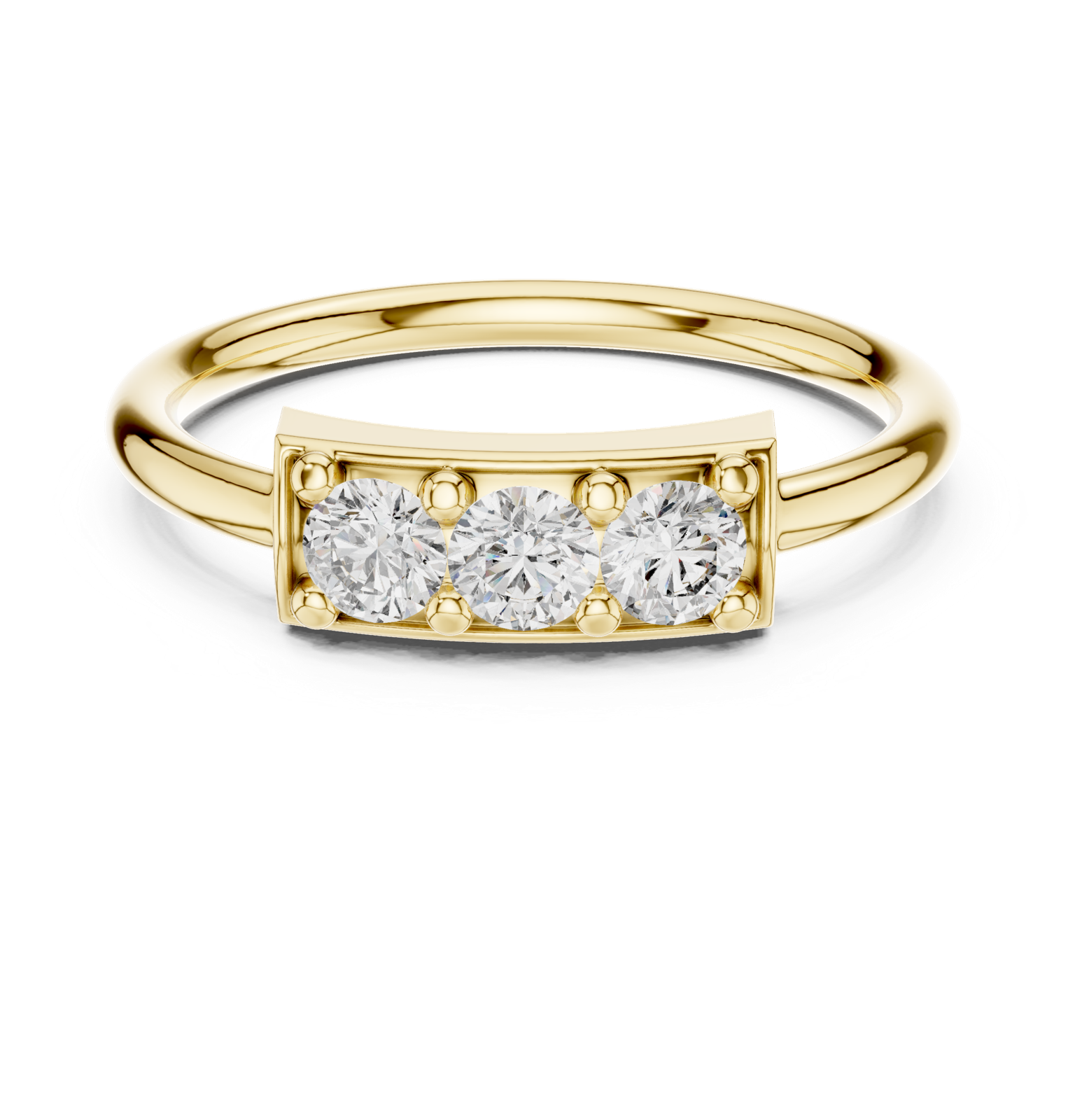 Gold Ring L28-16, Yellow Gold, view 4