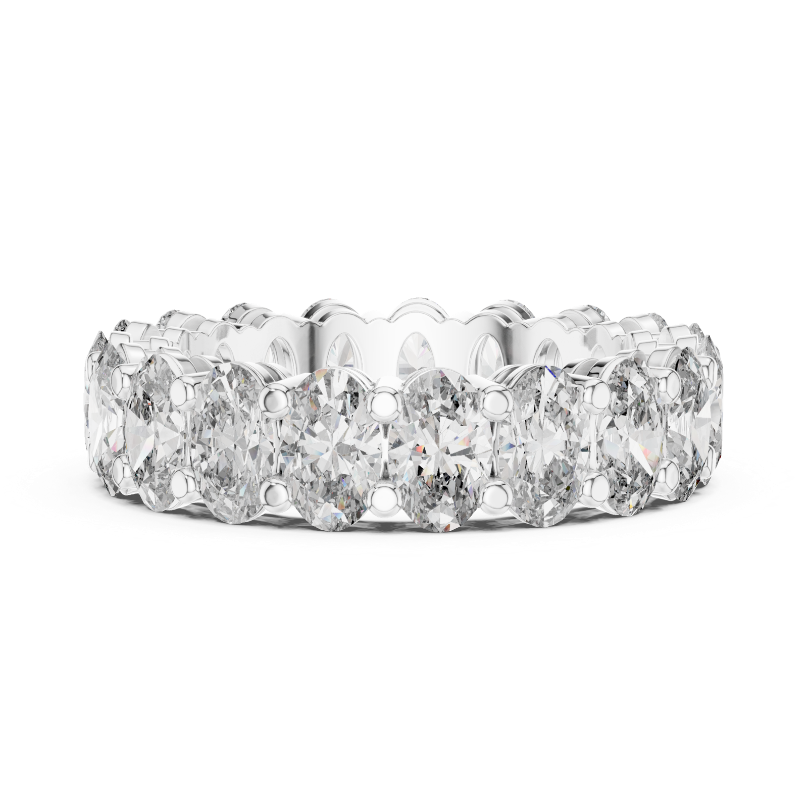 Gold Ring DDLR-206, White Gold, view 3