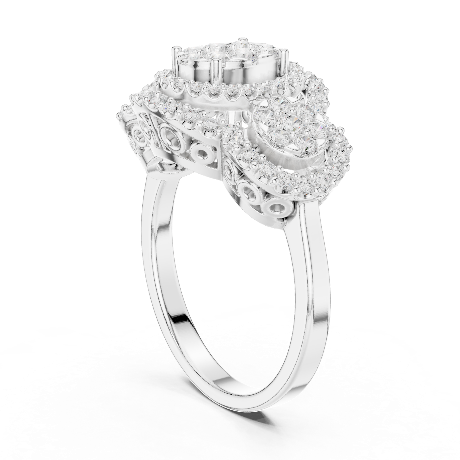 Gold Ring DDLR-453, White Gold