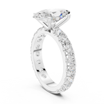Gold Jewelry L35-63, Marquise center stone, White Gold, view 1