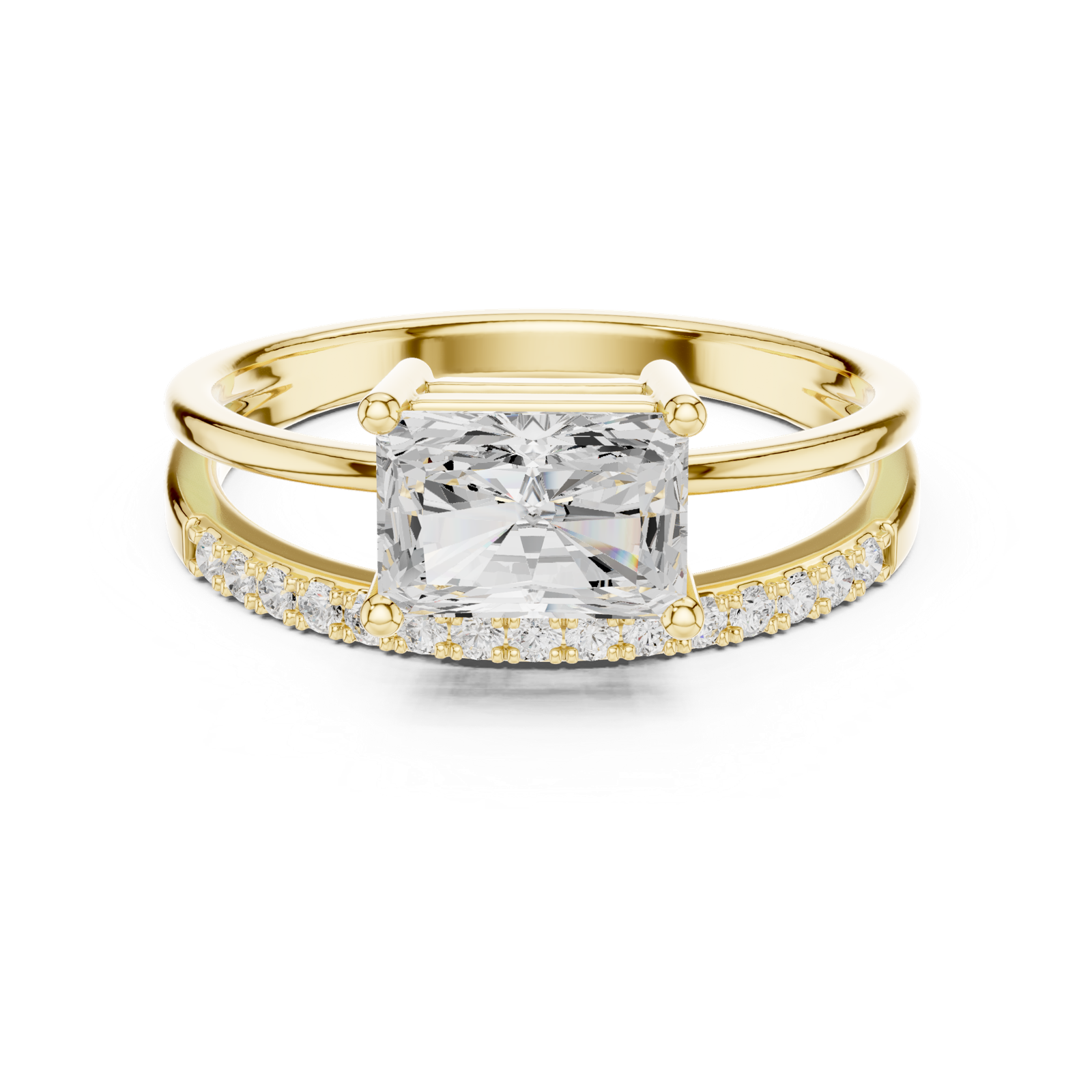 Gold Ring DDLR-471, Yellow Gold, view 4