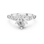 Gold Ring DDLR-1043, White Gold, view 4