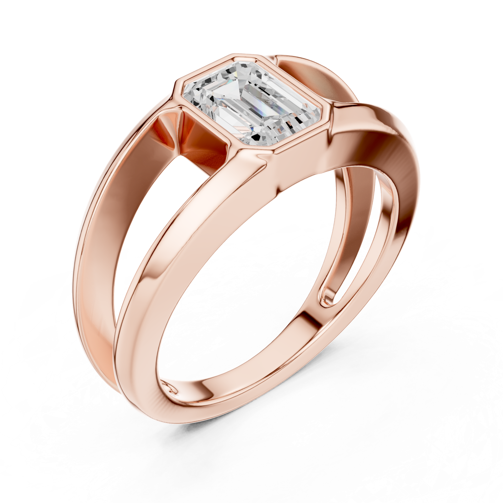 Gold Ring SBMR(42), Rose Gold, view 2