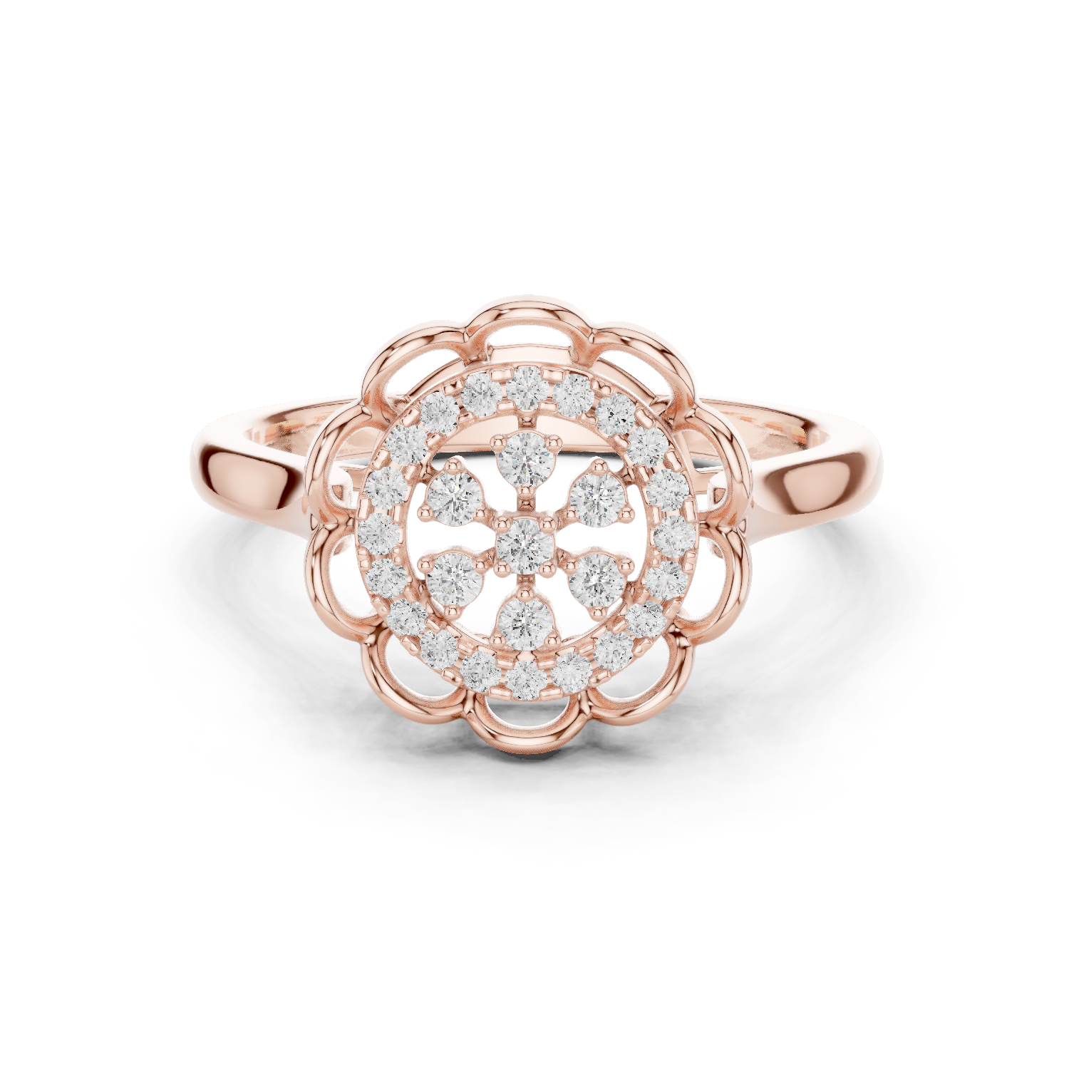 Gold Ring DDLR-786, Rose Gold