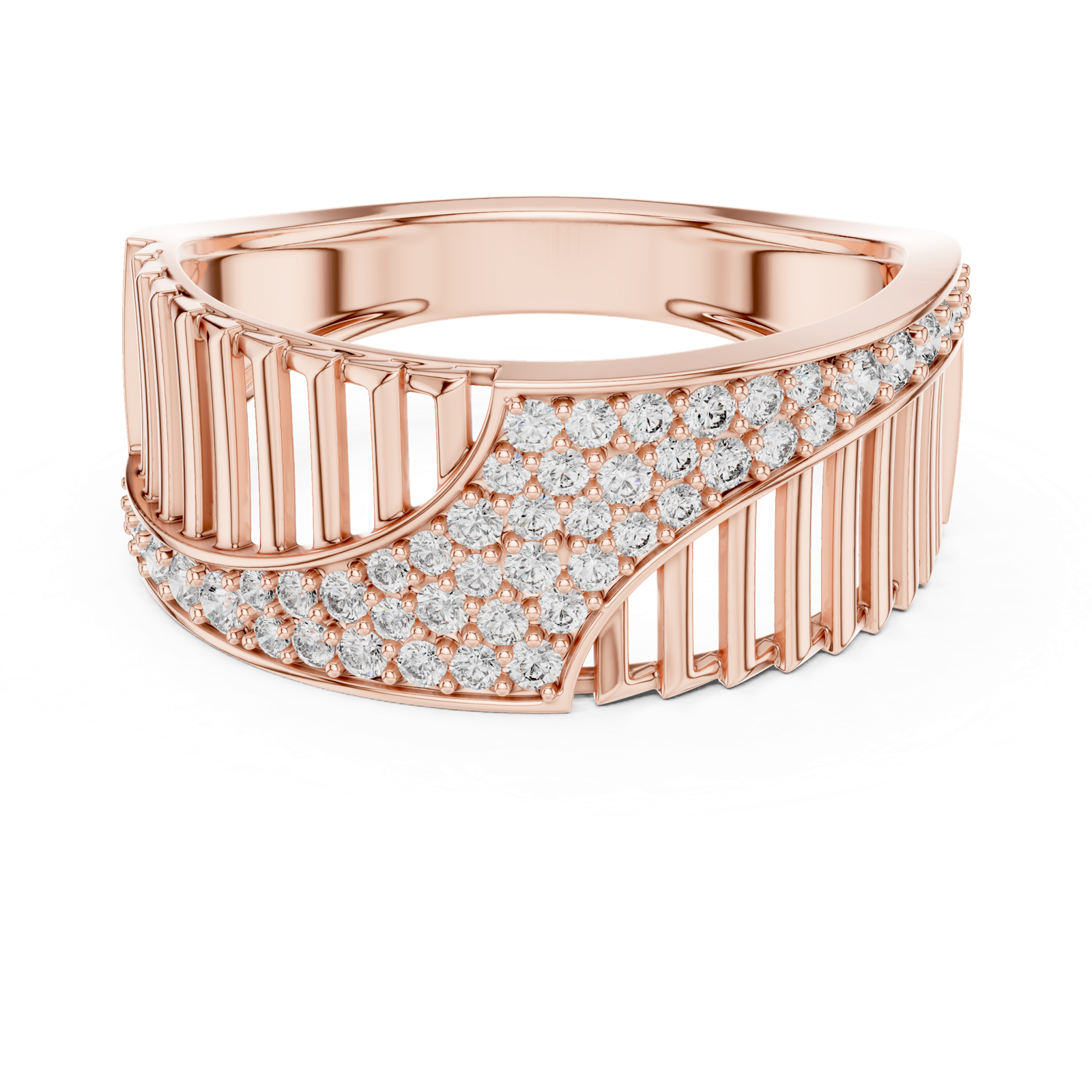 Gold Ring LR-01 (11), Rose Gold, view 4