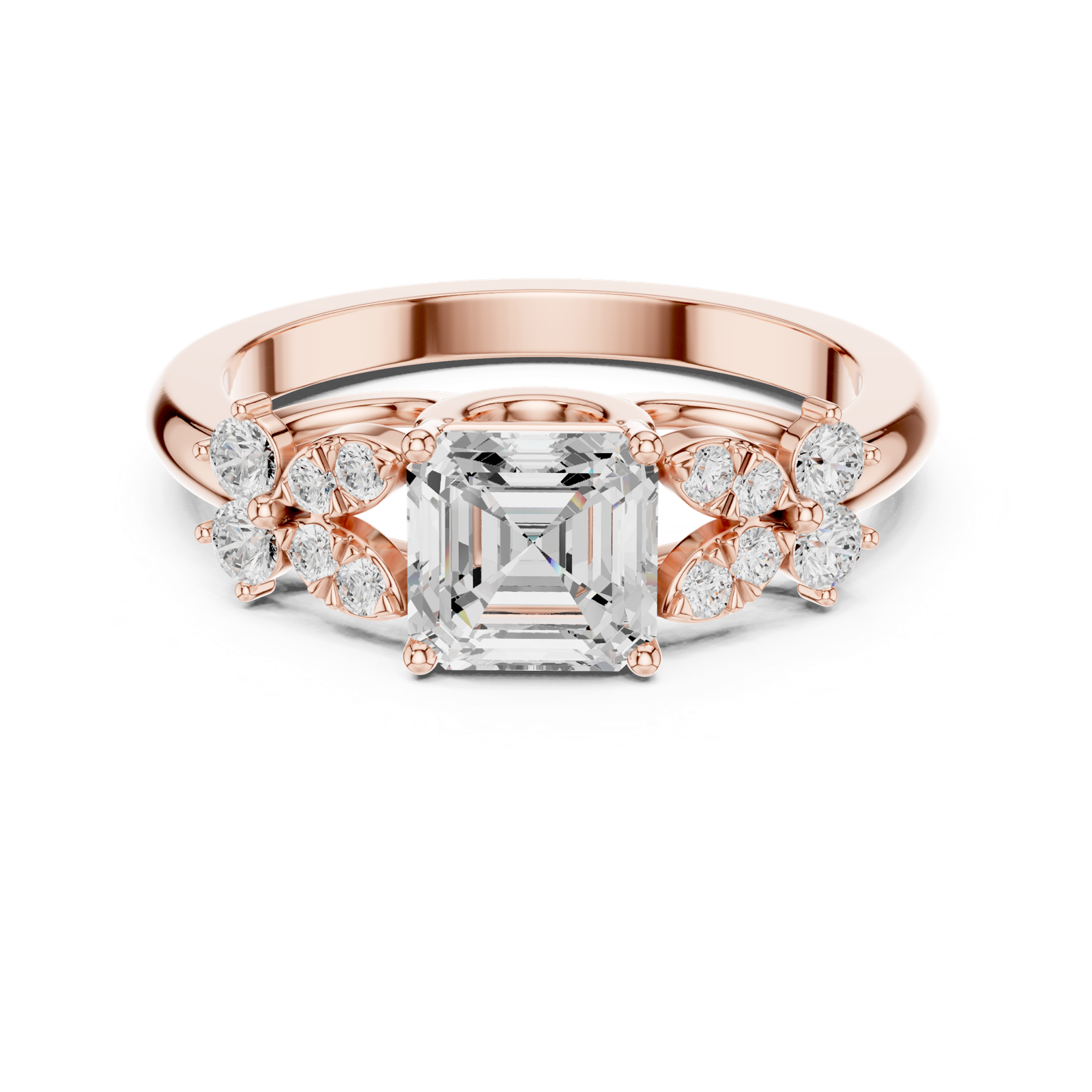 Gold Ring DDLR-1110, Rose Gold, view 4