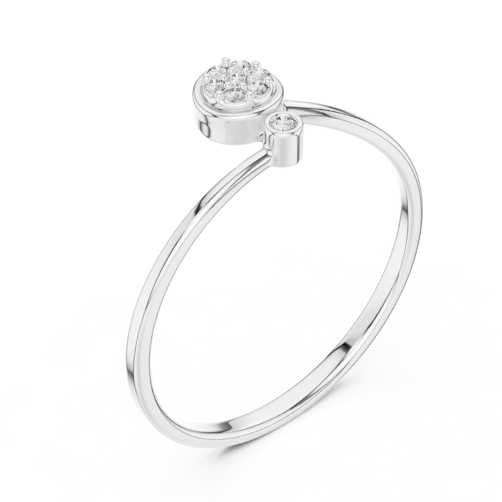 Gold Ring 1 (173), White Gold, view 2