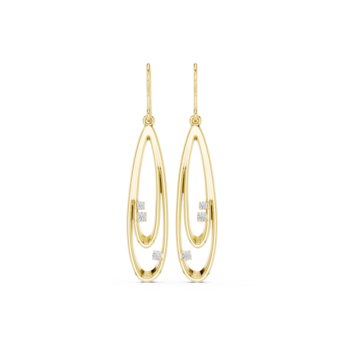 Gold Earrings SBER(29), Yellow Gold