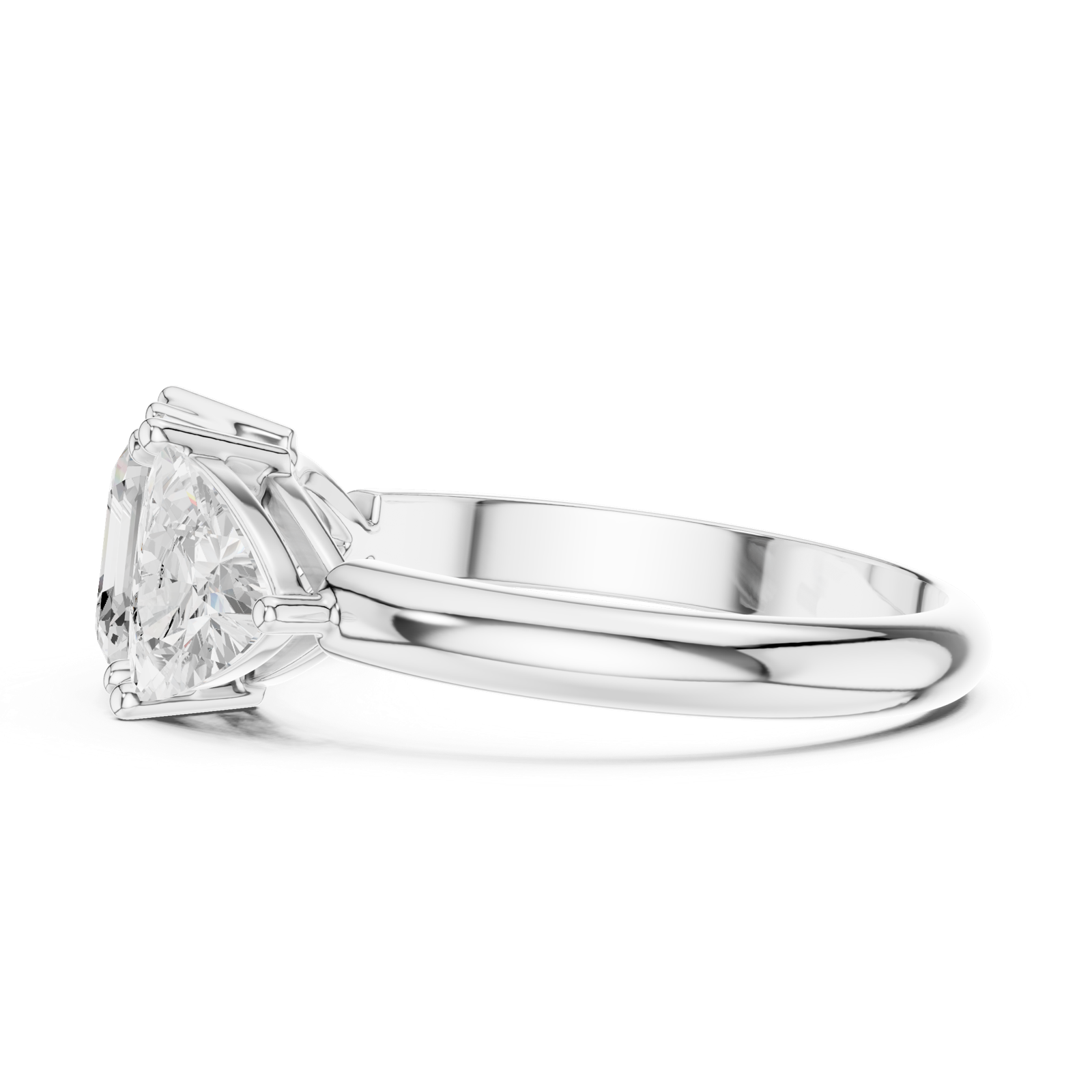 Gold Ring DDLR-1116, White Gold, view 3