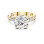 Gold Jewelry L35-63, Round center stone, Yellow Gold, view 4