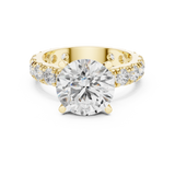 Gold Jewelry L35-63, Round center stone, Yellow Gold, view 4