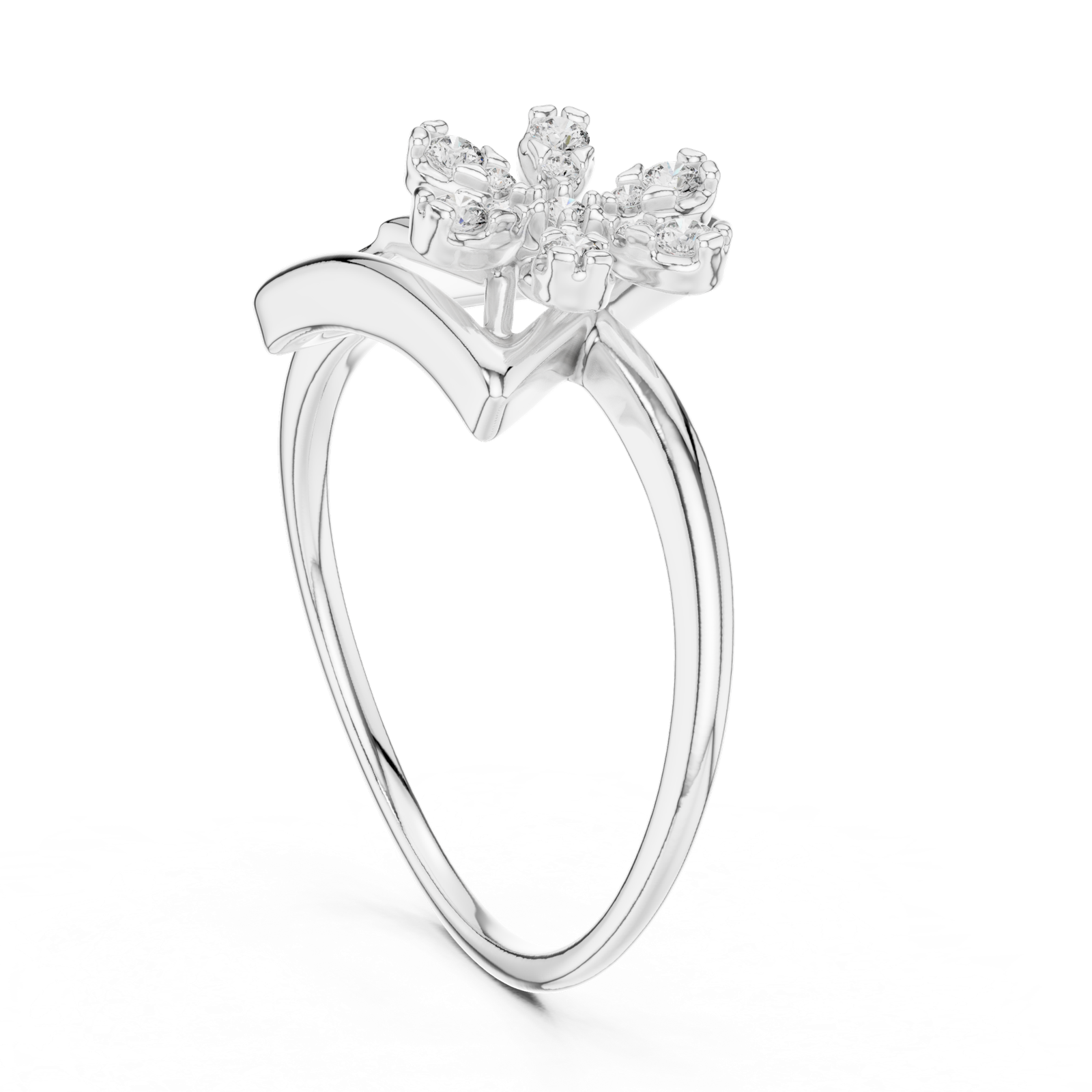 Gold Ring 12-10044@L, White Gold, view 1