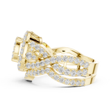 Gold Ring DDLR-582, Yellow Gold, view 3