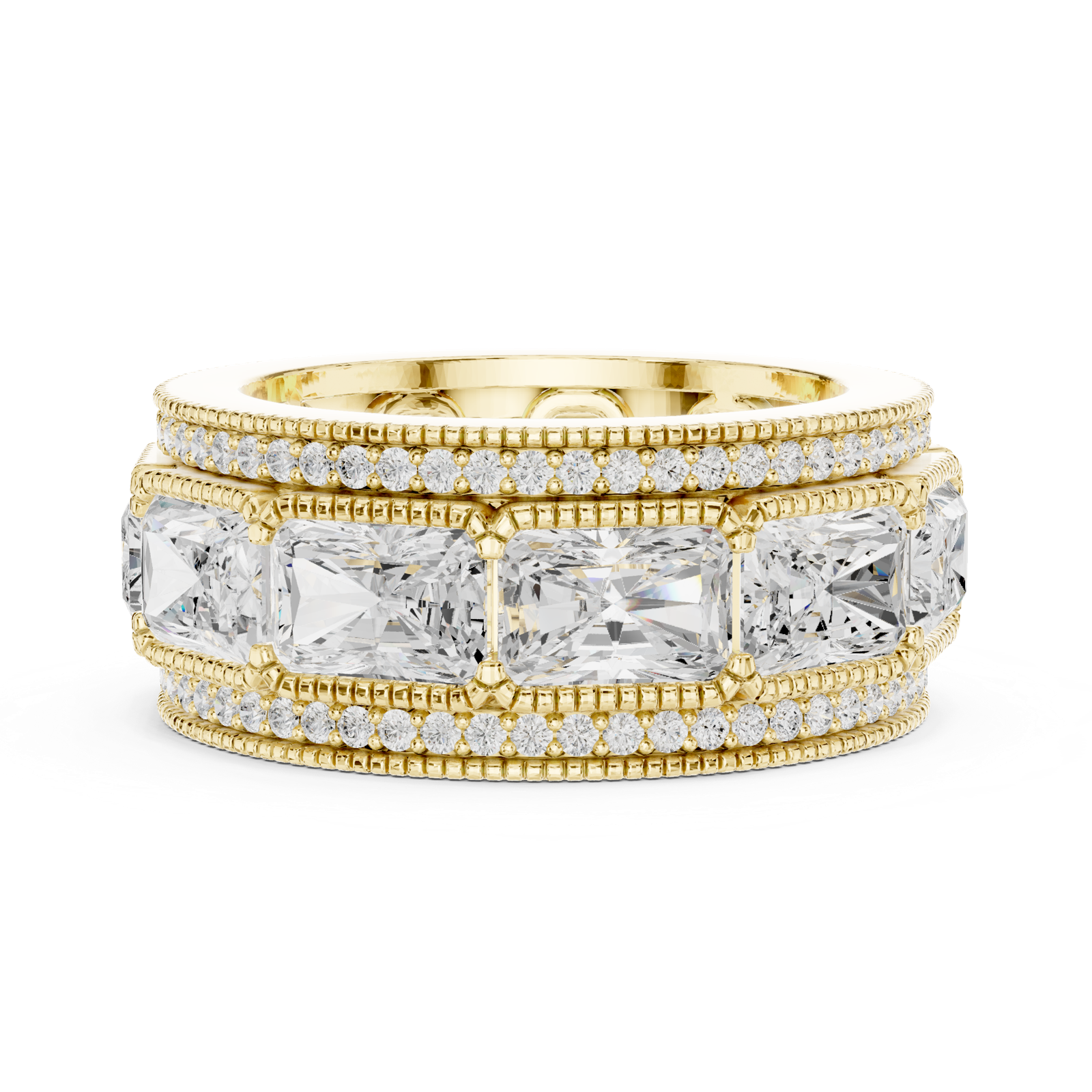 Gold Ring DDLR-308, Yellow Gold, view 3