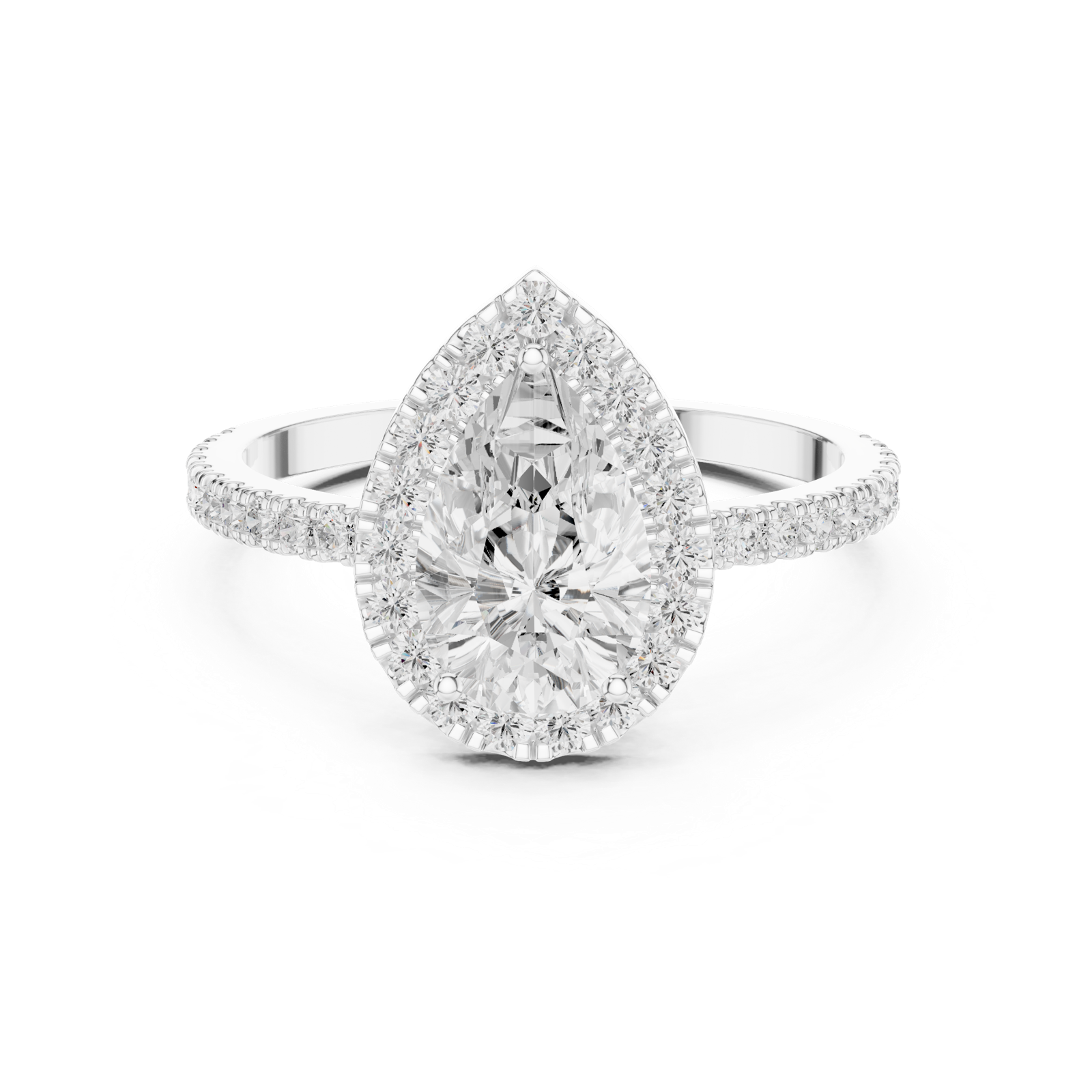 Gold Ring DDLR-1085, White Gold, view 4