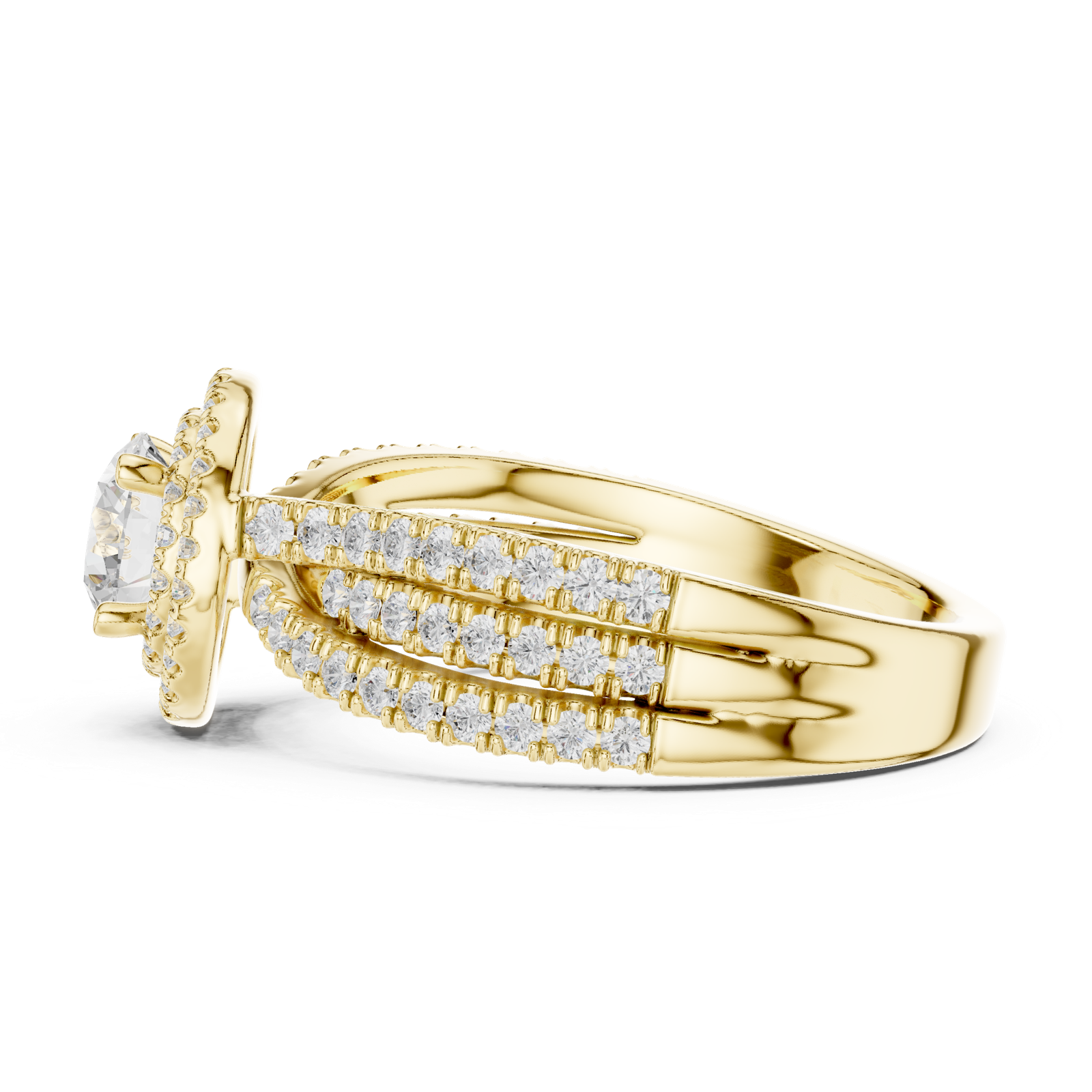 Gold Ring LR-0213, Yellow Gold, view 3