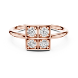 Gold Ring L28-13, Rose Gold, view 4