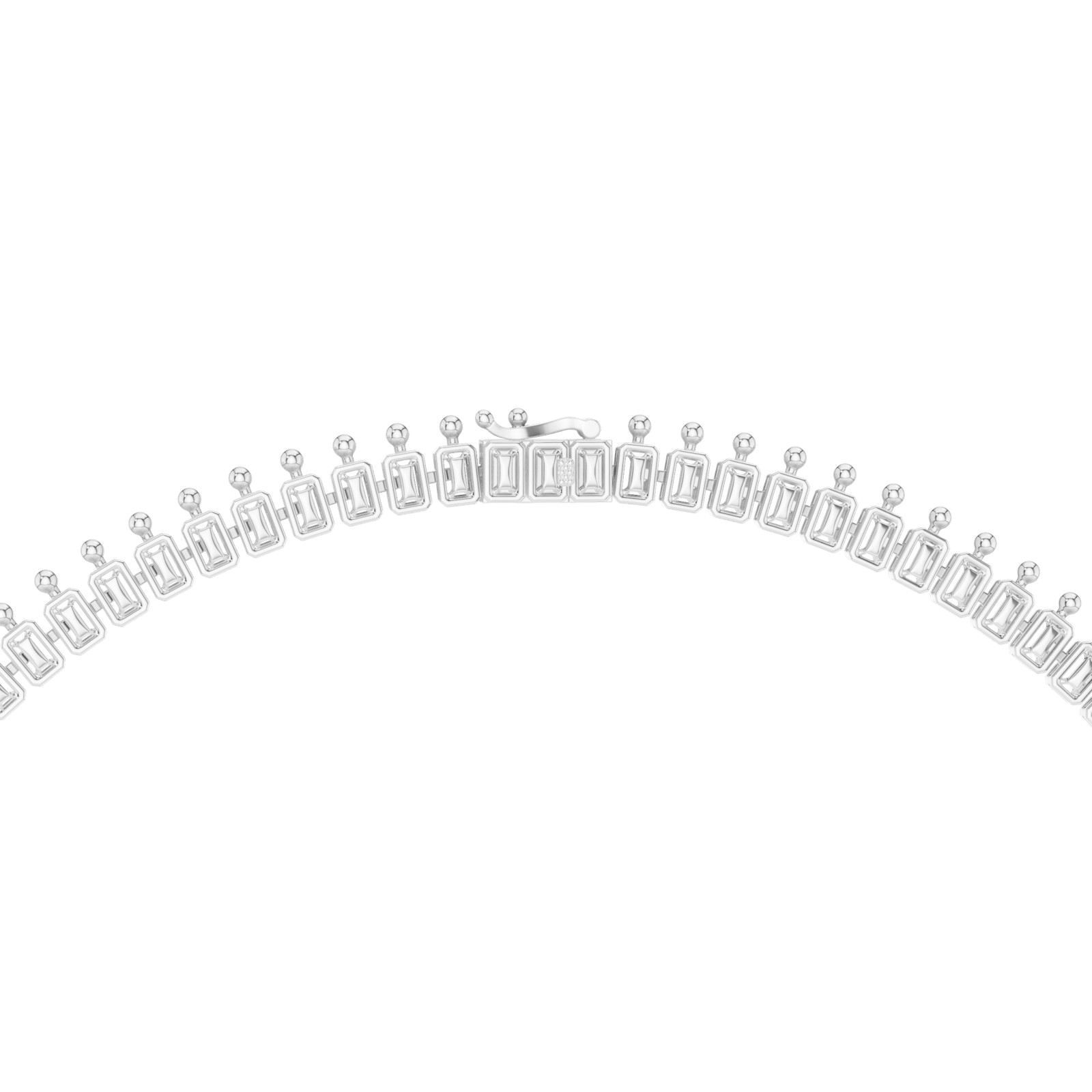 Gold Necklace GNK-0053, White Gold, view 4