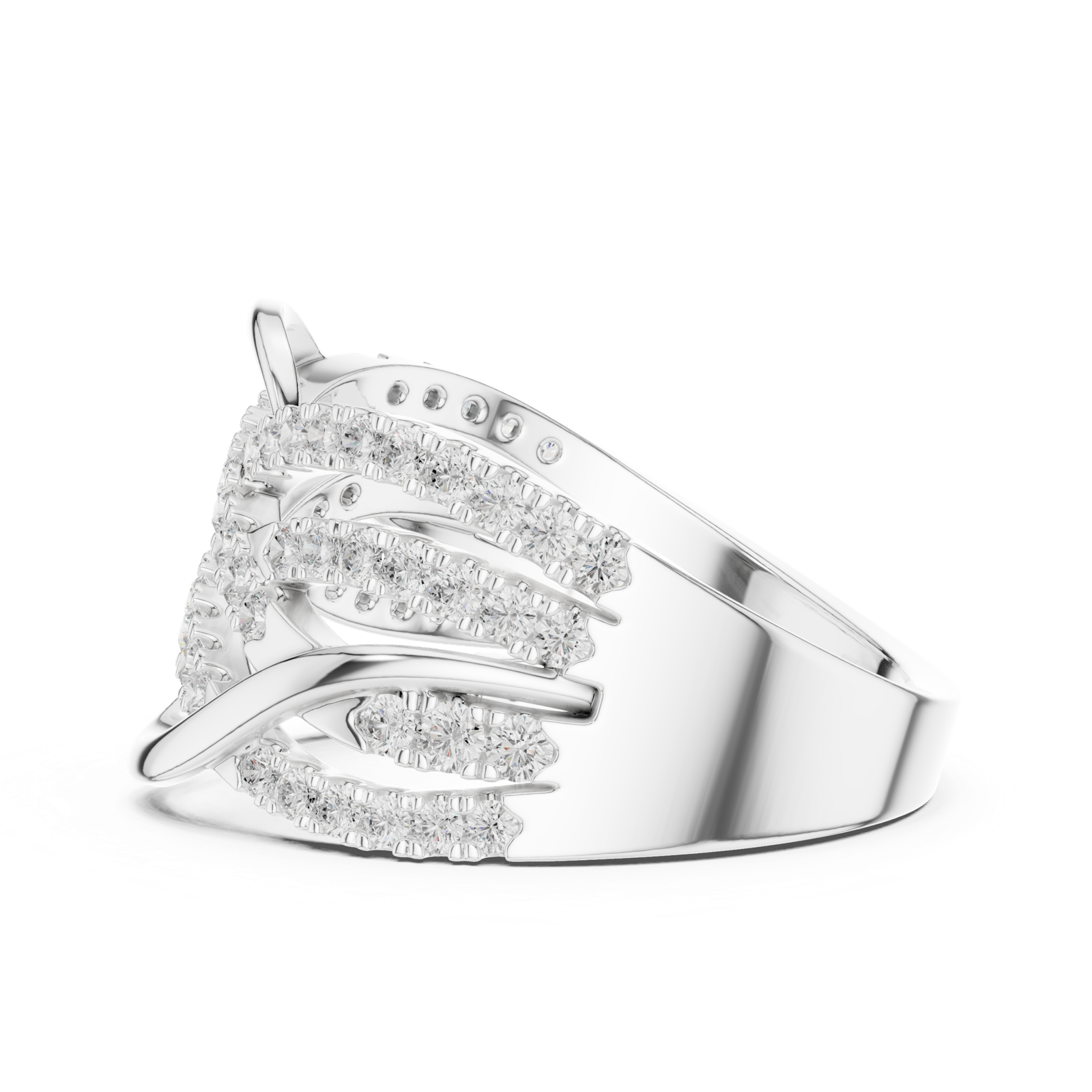 Gold Ring SBWR(42), White Gold, view 3