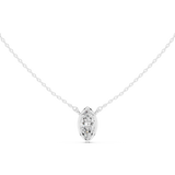 Gold Jewelry DDPS-001, Marquise center stone, White Gold, view 4