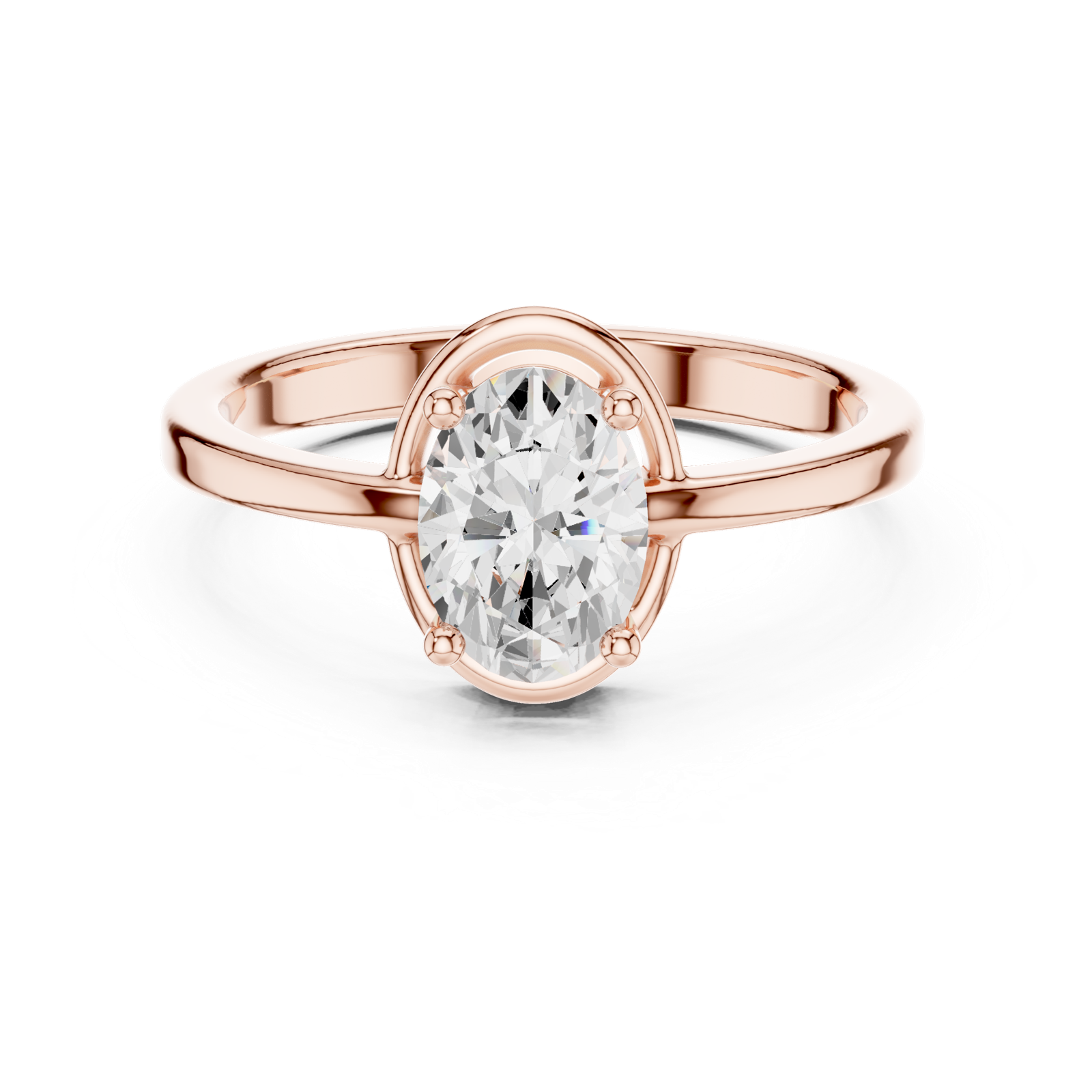 Gold Ring DDLR-508, Rose Gold, view 4