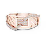 Gold Ring LR-01 (25), Rose Gold, view 4