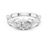 Gold Ring DDLR-510, White Gold, view 4