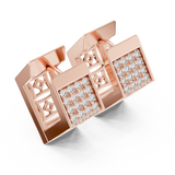 Gold Earrings L03-5, Rose Gold, view 2
