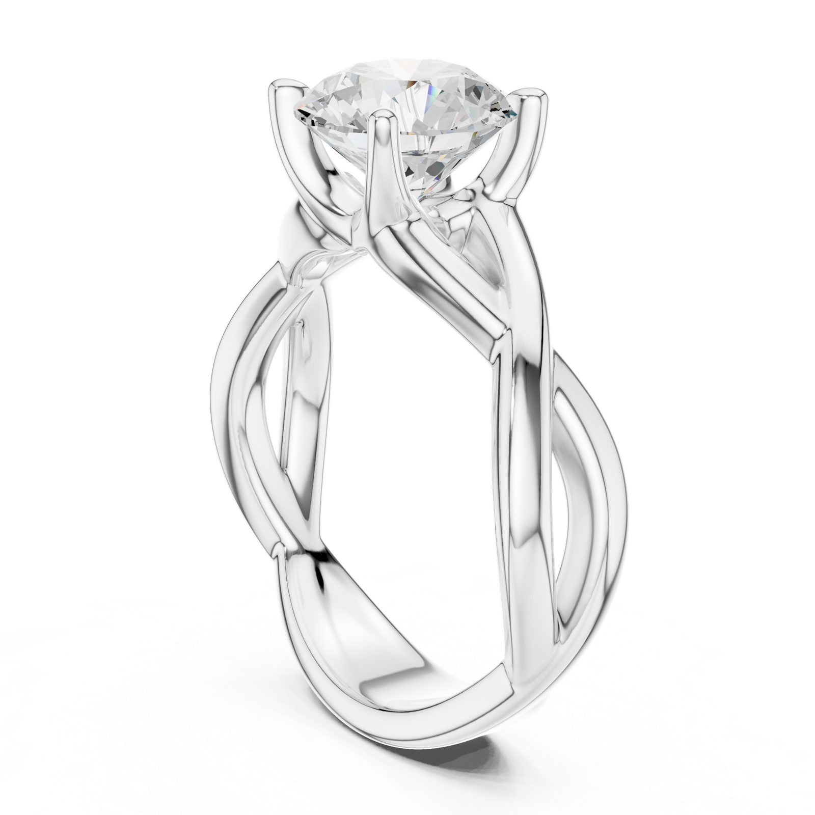 Gold Ring DDLR-872, White Gold, view 1