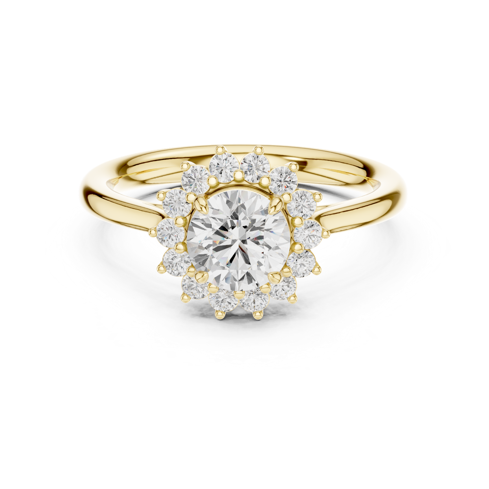 Gold Ring DDLR-673, Yellow Gold, view 4