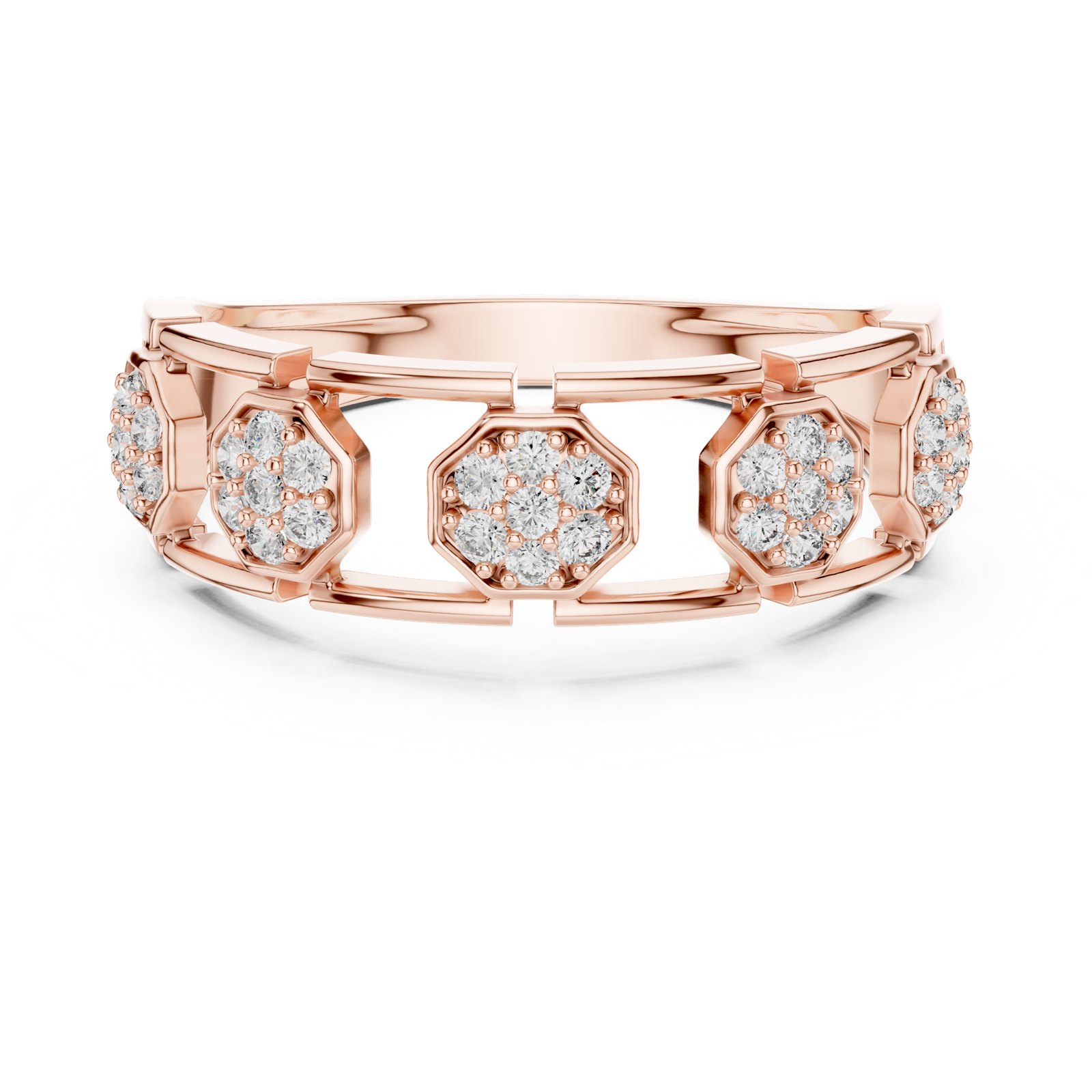 Gold Ring LR-01 (15), Rose Gold, view 4