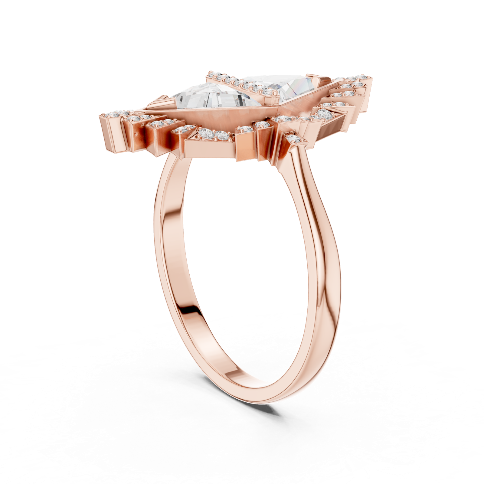 Gold Ring 00001L (2), Rose Gold, view 1