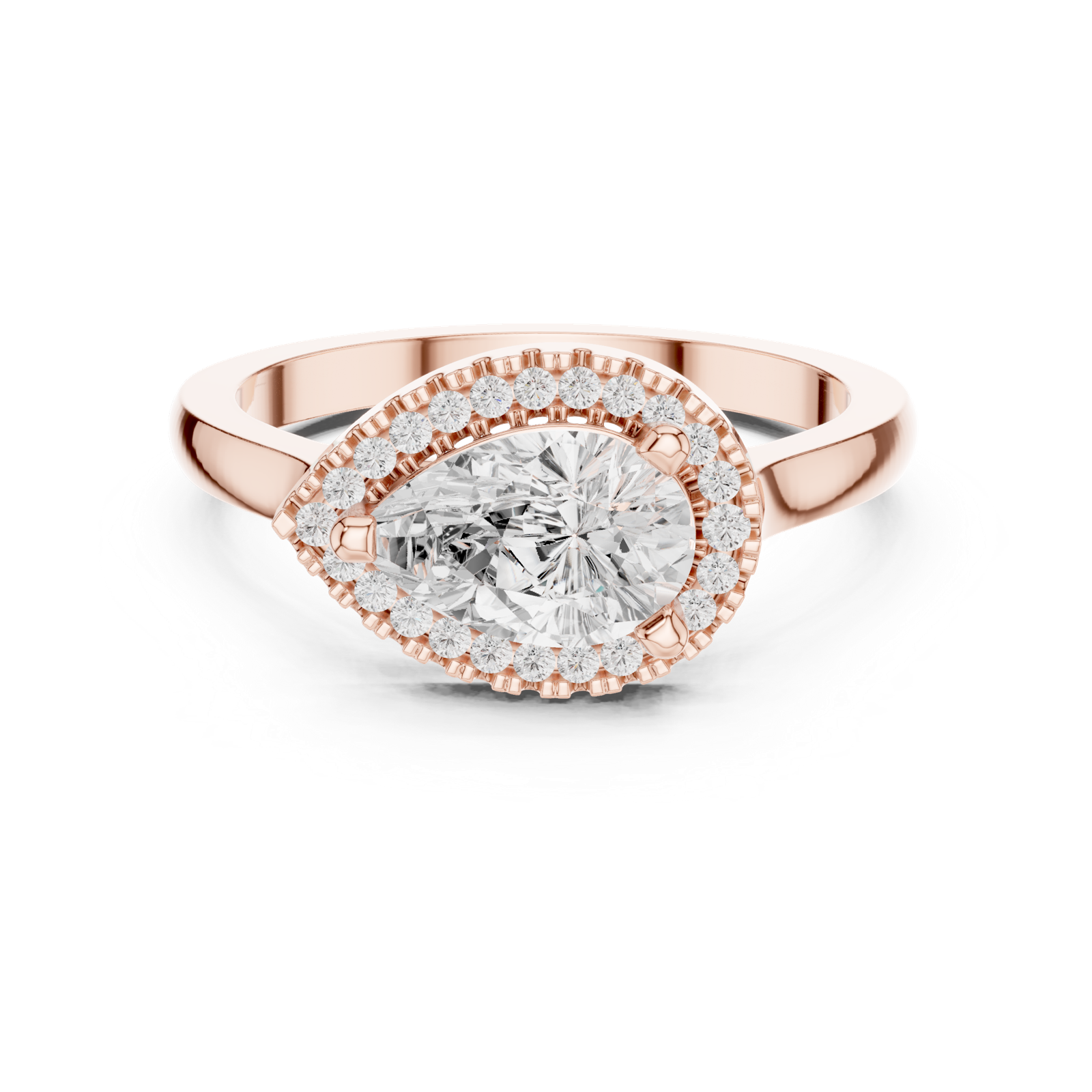 Gold Ring DDLR-346, Rose Gold, view 4
