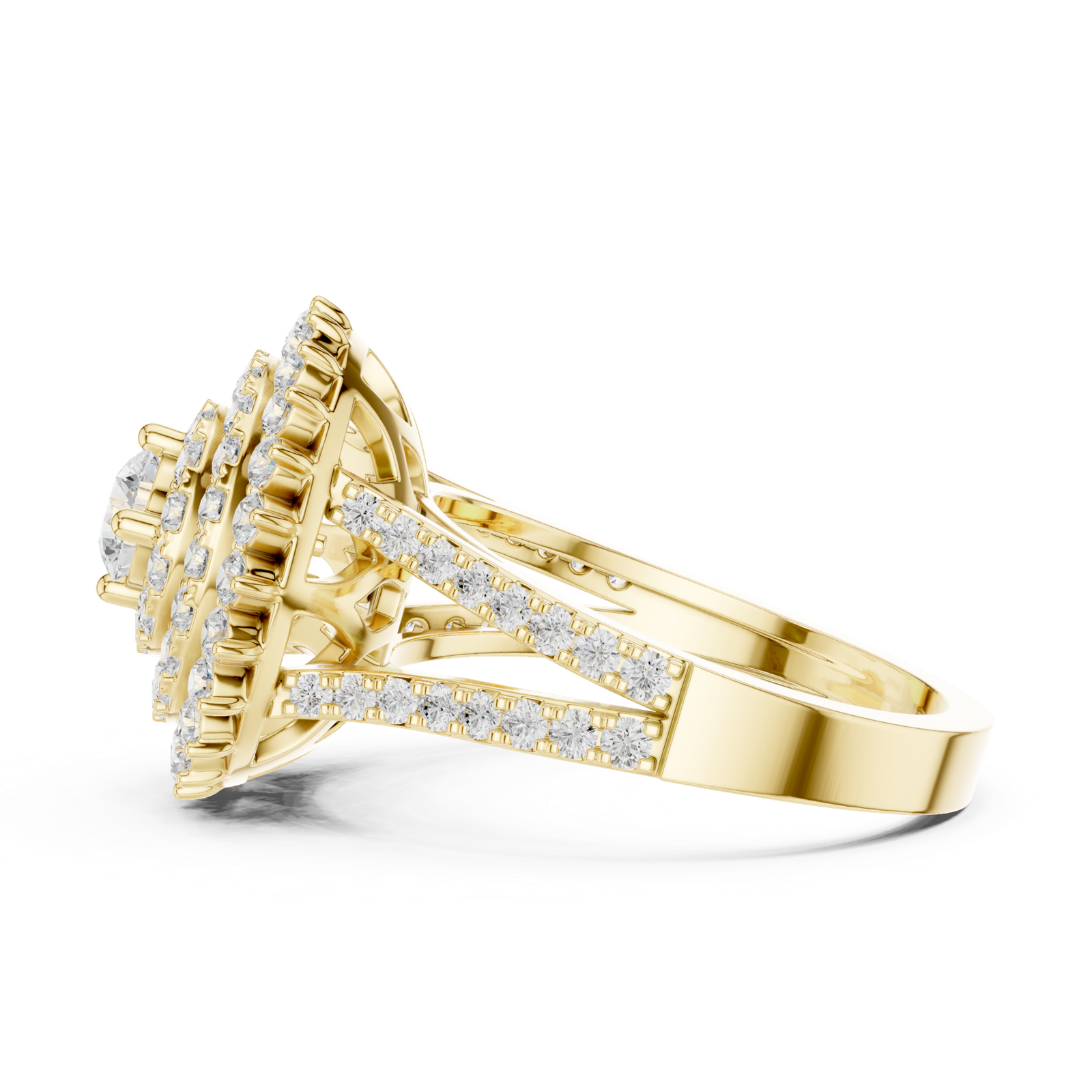 Gold Ring DDLR-761, Yellow Gold, view 3