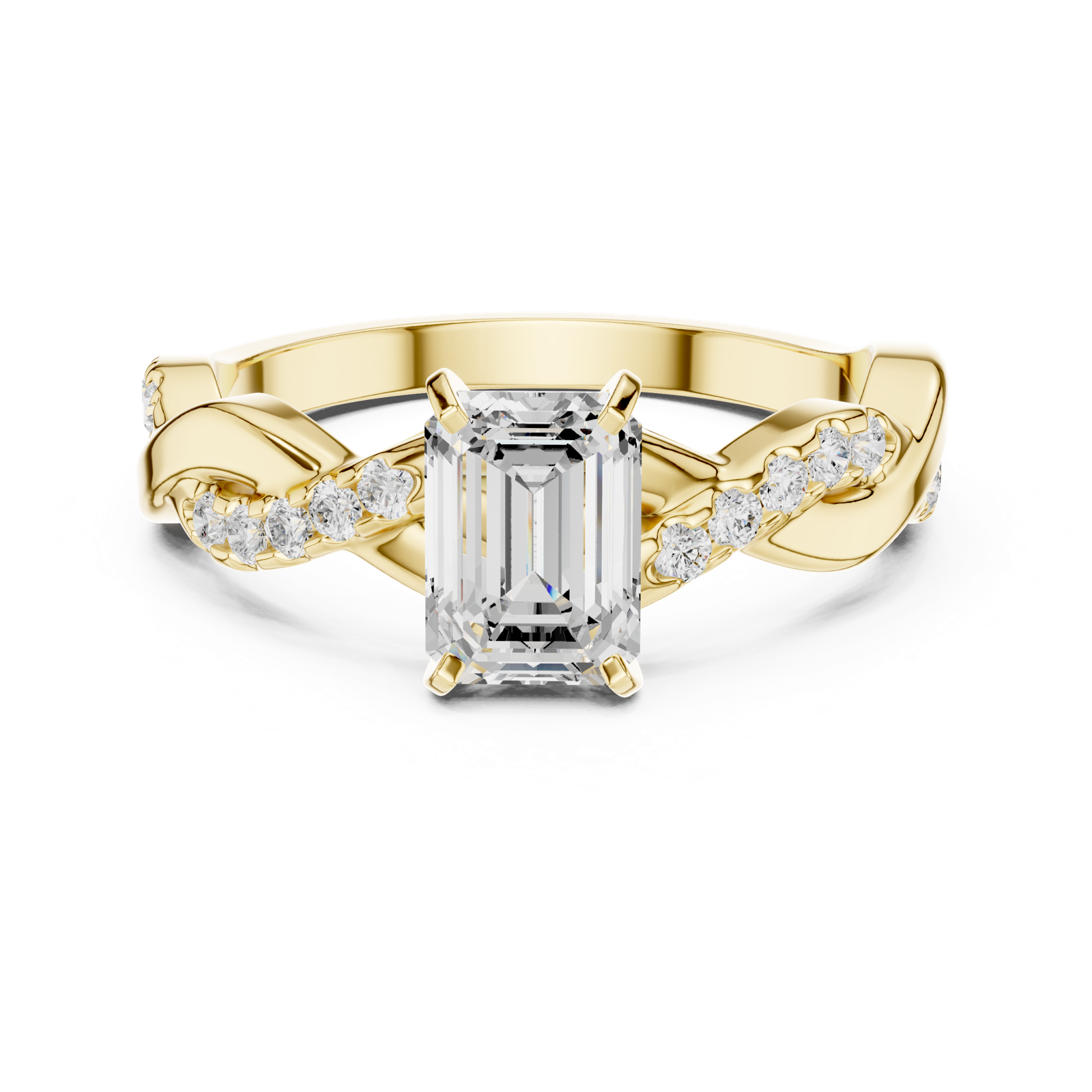Gold Ring DDLR-1071, Yellow Gold, view 4