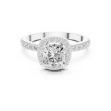 Gold Ring DDLR-1100, White Gold, view 4