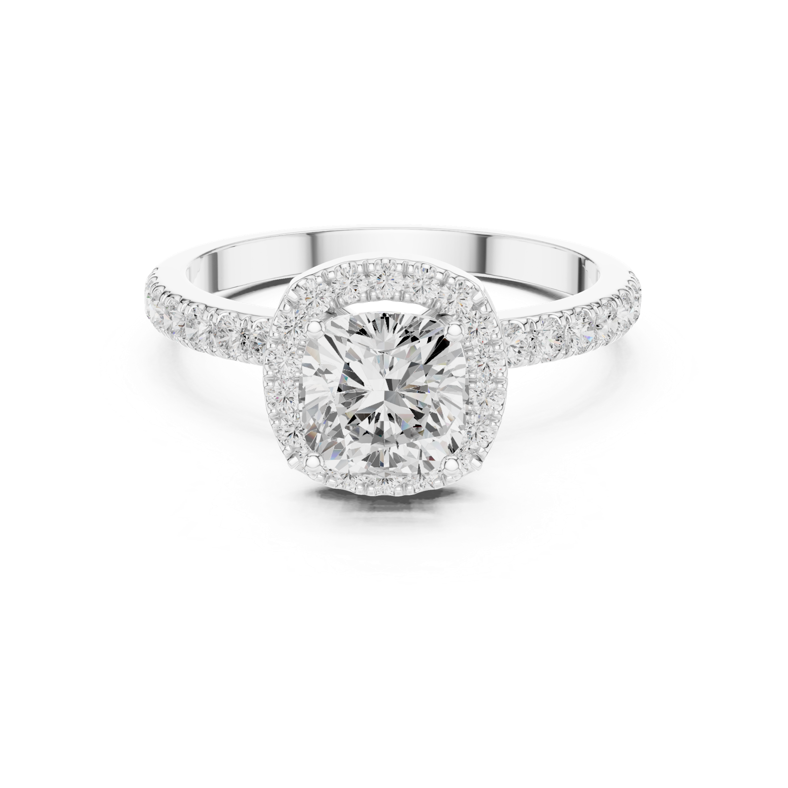 Gold Ring DDLR-1100, White Gold, view 4