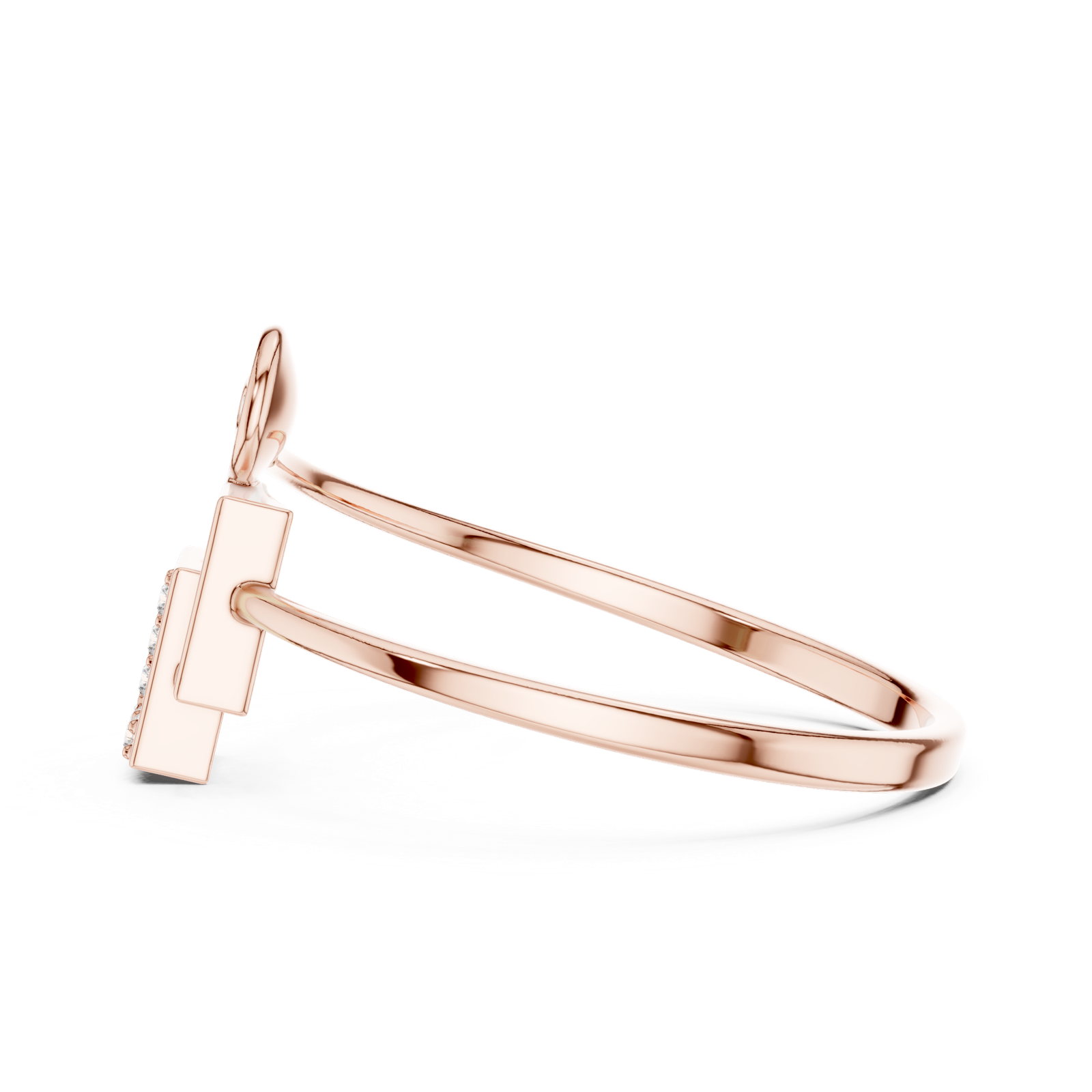 Gold Ring 1 (156), Rose Gold, view 3