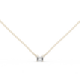 14K Solid Gold Lab Diamond Solitaire Pendant Necklace, White Gold