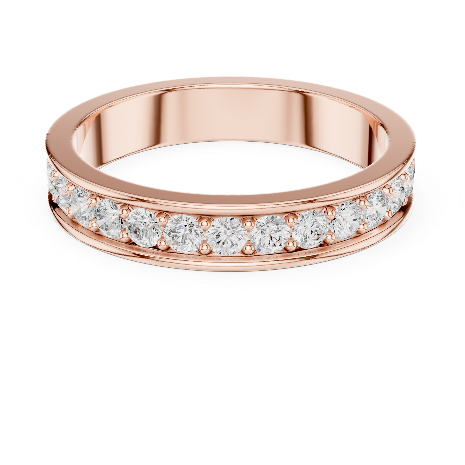 Gold Ring DDLR-1118, Rose Gold, view 4