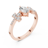 Gold Ring HLR-258, Rose Gold, view 2