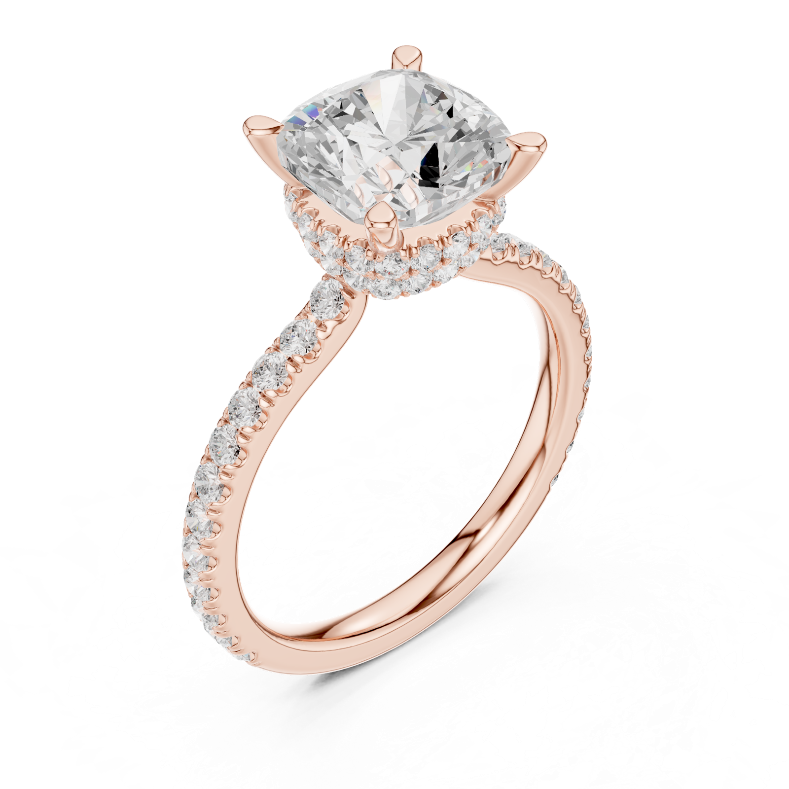 Gold Ring DDLR-1017, Rose Gold, view 2