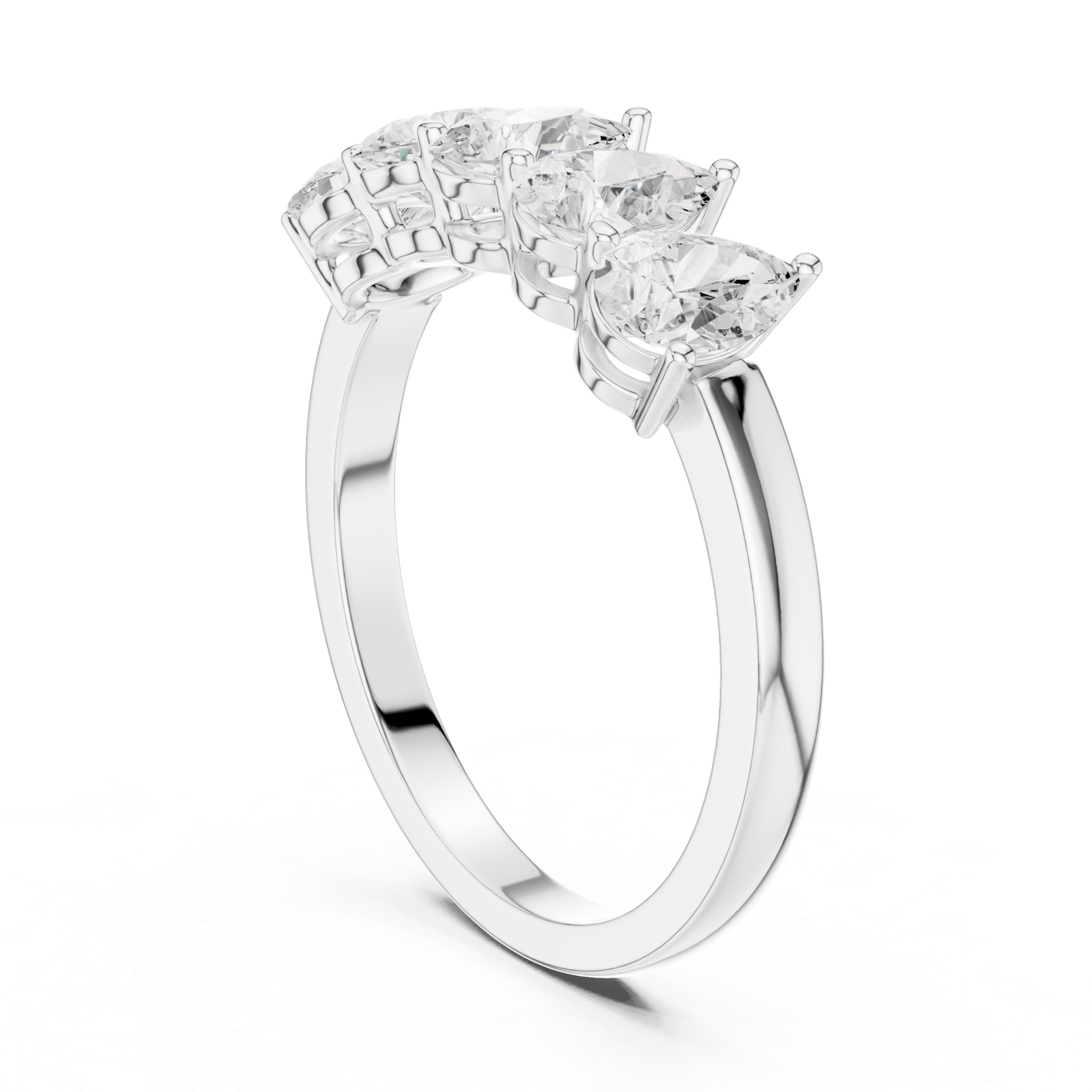Gold Ring DDLR-1121, White Gold, view 1