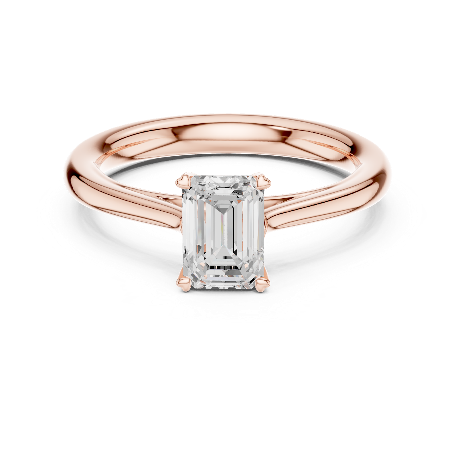 Gold Ring DDLR-539, Rose Gold, view 4
