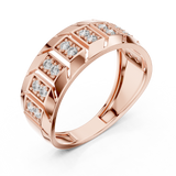 Gold Ring LR-01 (17), Rose Gold, view 2
