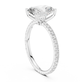 Gold Jewelry L36-16, Radiant center stone, White Gold, view 1